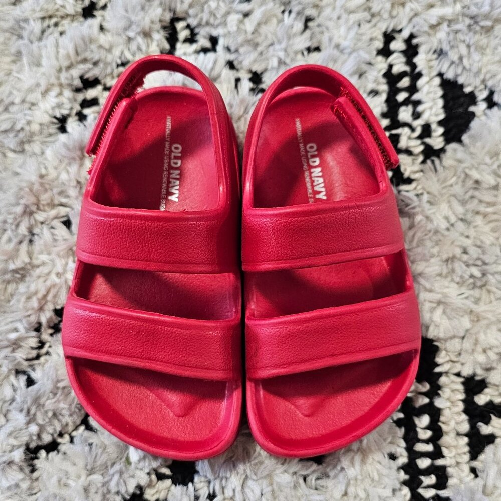 Old Navy Red Double Strap Baby/Toddler Sandals Size 5